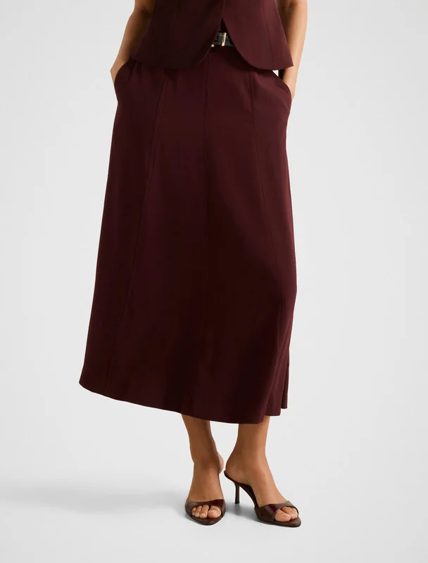 فورايفر نيو CELINE Belted Midi Skirt